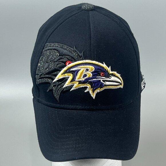 Reebok NFL Baltimore Ravens Embroidered Logo Black Adjustable Cap Hat - Picture 1 of 8